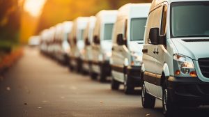 fleet vehicles lining up on the road of south africa 