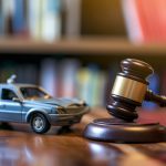 toy car and gavel on desk symbolizing public liability insurance